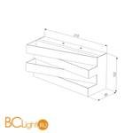 Настенный светильник Eurosvet Stair 40137/1 белый 12W - Схема