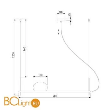 Подвесной светильник Eurosvet Stair 70145/1 латунь a061369 - Фото 1