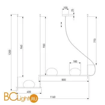 Подвесной светильник Eurosvet Stair 70145/3 белый a061371 - Фото 1