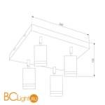 Потолочный светильник Eurosvet Stalk 20064/4 хром 20W - Схема
