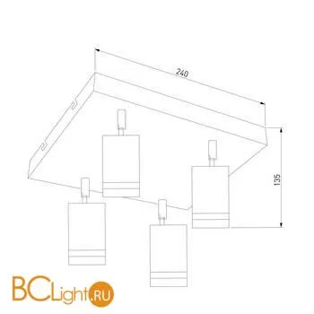 Потолочный светильник Eurosvet Stalk 20064/4 LED хром 00000085102 - Фото 1