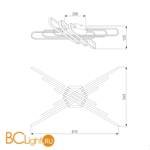 Потолочный светильник Eurosvet Staple 90133/6 розовое золото 156W - Схема