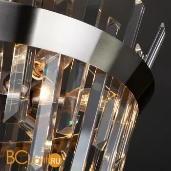 Подвесной светильник Eurosvet Steccato 10111/5 сатин-никель/прозрачный хрусталь Strotskis - Фото 0