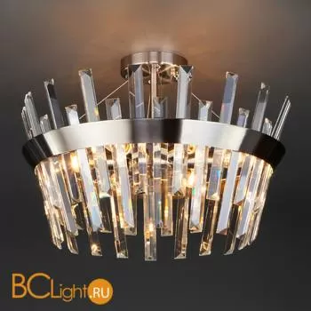 Подвесной светильник Eurosvet Steccato 10111/5 сатин-никель/прозрачный хрусталь Strotskis