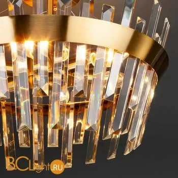 Подвесной светильник Eurosvet Steccato 10111/5 золотая бронза / прозрачный хрусталь Strotskis - Фото 1
