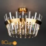 Подвесной светильник Eurosvet Steccato 10111/5 золотая бронза / прозрачный хрусталь Strotskis
