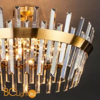 Подвесной светильник Eurosvet Steccato 10111/8 золотая бронза/прозрачный хрусталь Strotskis - Фото 1