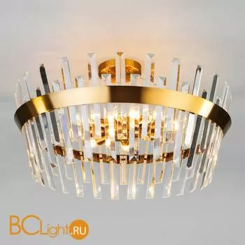 Подвесной светильник Eurosvet Steccato 10111/8 золотая бронза/прозрачный хрусталь Strotskis - Фото 0