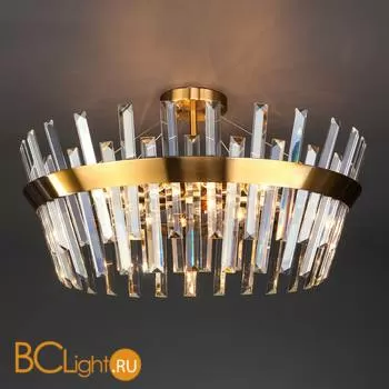 Подвесной светильник Eurosvet Steccato 10111/8 золотая бронза/прозрачный хрусталь Strotskis