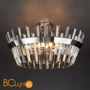 Подвесной светильник Eurosvet Steccato 10111/8 сатин-никель / прозрачный хрусталь Strotskis