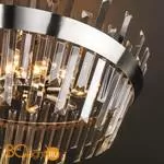 Подвесной светильник Eurosvet Steccato 10111/8 сатин-никель / прозрачный хрусталь Strotskis - Фото 0