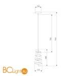 Подвесной светильник Eurosvet Storm 50058/1 черный - Схема