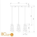 Подвесной светильник Eurosvet Storm 50058/3 черный - Схема