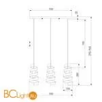 Подвесной светильник Eurosvet Storm 50058/3 серебро a057154 - Фото 3