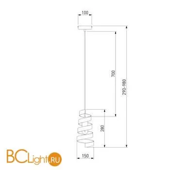 Подвесной светильник Eurosvet Storm 50058/1 серебро a057152 - Фото 3