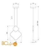 Подвесной светильник Eurosvet Style 50216/1 LED бронза - Фото 2