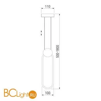 Подвесной светильник Eurosvet Style 50218/1 LED черный жемчуг - Фото 4