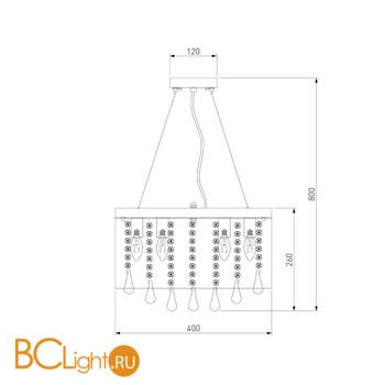 Потолочно-подвесной светильник Eurosvet Tabita 3267/8 золото/белый - Схема