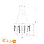 Потолочно-подвесной светильник Eurosvet Tabita 3267/8 золото/белый - Схема