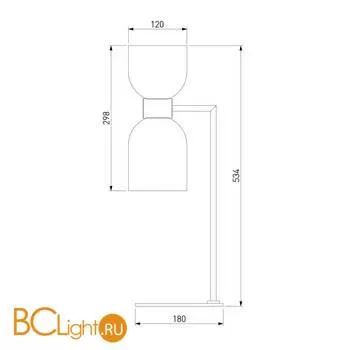 Настольная лампа Eurosvet Tandem 01084/2 латунь - Фото 2