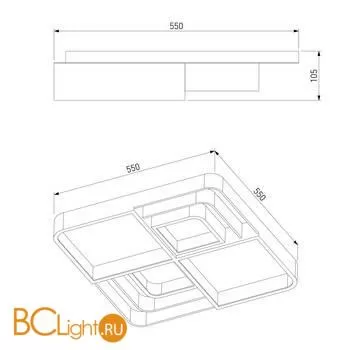 Потолочный светильник Eurosvet Target 90182/1 белый / серебро - Фото 3