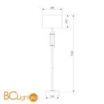 Торшер Eurosvet Telesta 01062/1 хром - Схема