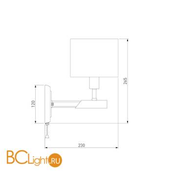Бра Eurosvet Telesta 60078/1 хром - Схема