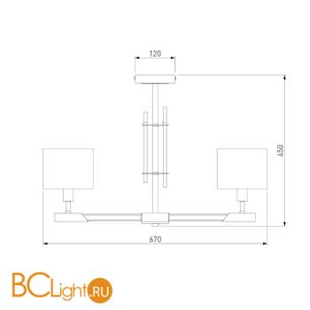 Потолочная люстра Eurosvet Telesta 60078/5 хром - Схема