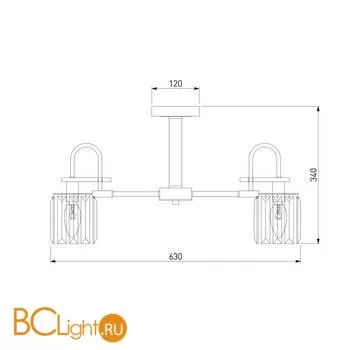 Люстра Eurosvet Tenia 70090/5 графит - Фото 1