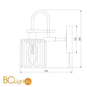 Бра Eurosvet Tenia 70090/1 черный - Фото 2