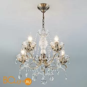 Люстра Eurosvet Teodore 10103/5 античная бронза/прозрачный хрусталь Strotskis - Фото 5