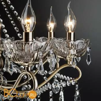 Люстра Eurosvet Teodore 10103/8 античная бронза/прозрачный хрусталь Strotskis - Фото 5