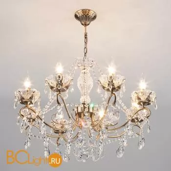 Люстра Eurosvet Teodore 10103/8 античная бронза/прозрачный хрусталь Strotskis - Фото 0