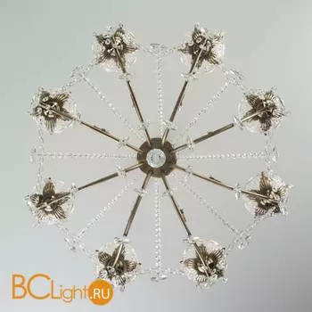 Люстра Eurosvet Teodore 10103/8 античная бронза/прозрачный хрусталь Strotskis - Фото 6