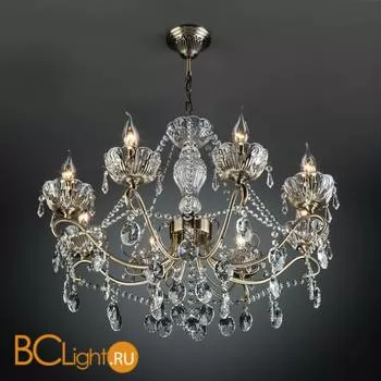 Люстра Eurosvet Teodore 10103/8 античная бронза/прозрачный хрусталь Strotskis - Фото 3