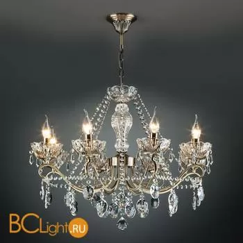 Люстра Eurosvet Teodore 10103/8 античная бронза/прозрачный хрусталь Strotskis - Фото 7