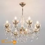 Люстра Eurosvet Teodore 10103/8 античная бронза/прозрачный хрусталь Strotskis - Фото 0