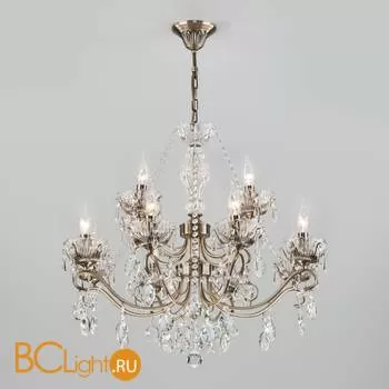 Люстра Eurosvet Teodore 10103/12 античная бронза/прозрачный хрусталь Strotskis