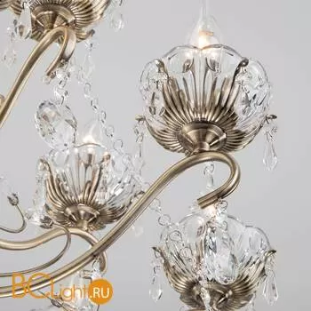 Люстра Eurosvet Teodore 10103/12 античная бронза/прозрачный хрусталь Strotskis - Фото 2