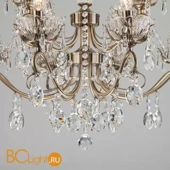 Люстра Eurosvet Teodore 10103/12 античная бронза/прозрачный хрусталь Strotskis - Фото 5