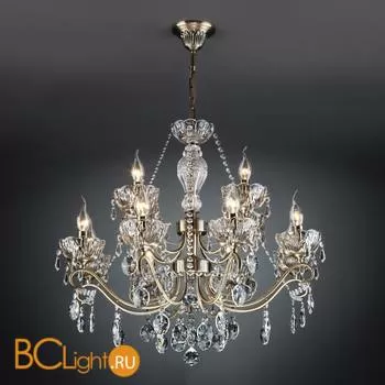 Люстра Eurosvet Teodore 10103/12 античная бронза/прозрачный хрусталь Strotskis - Фото 0