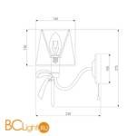 Бра Eurosvet Terry 60066/1 белый/коричневый - Схема