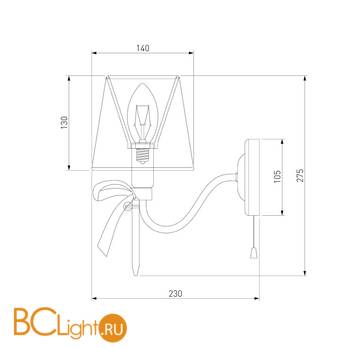 Бра Eurosvet Terry 60066/1 белый/синий - Схема