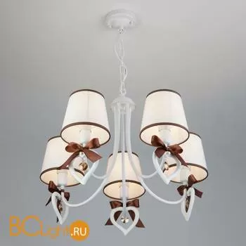Люстра Eurosvet Terry 60066/5 белый/коричневый - Фото 2