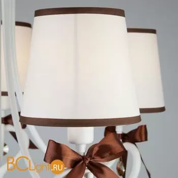 Люстра Eurosvet Terry 60066/5 белый/коричневый - Фото 4