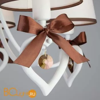 Люстра Eurosvet Terry 60066/5 белый/коричневый - Фото 5