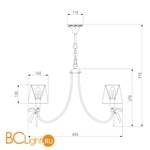 Люстра Eurosvet Terry 60066/5 белый/коричневый - Схема