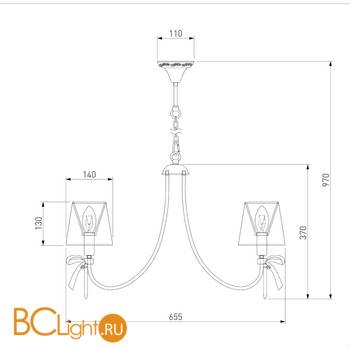 Люстра Eurosvet Terry 60066/5 белый/синий - Схема