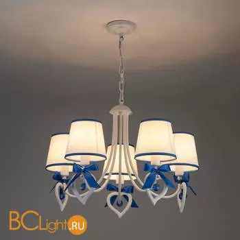 Люстра Eurosvet Terry 60066/5 белый/синий - Фото 1