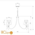 Люстра Eurosvet Terry 60066/5 белый/синий - Схема